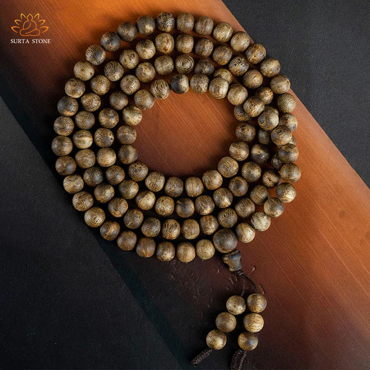 108 Mara Pearls Hai Nan White Seven Nan Agarwood Calm Strength Bracelet