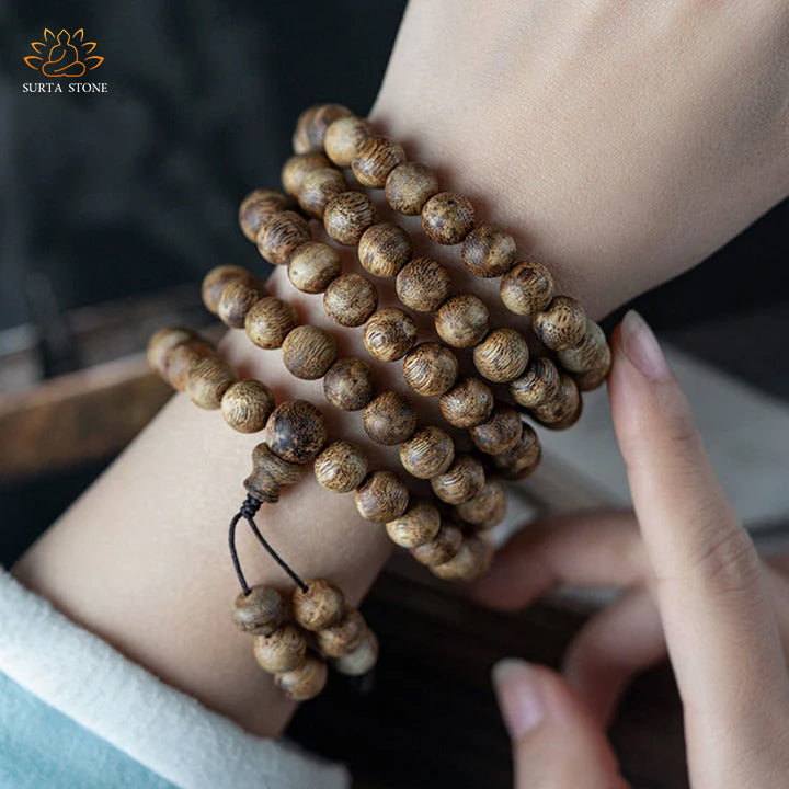 108 Mara Pearls Hai Nan White Seven Nan Agarwood Calm Strength Bracelet