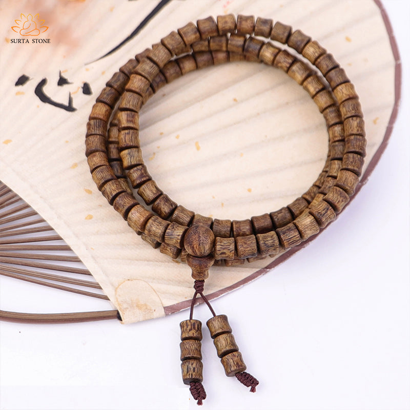 Bamboo Oudh Bracelet 108 pcs– Vietnamese High-Class Agarwood-SC003