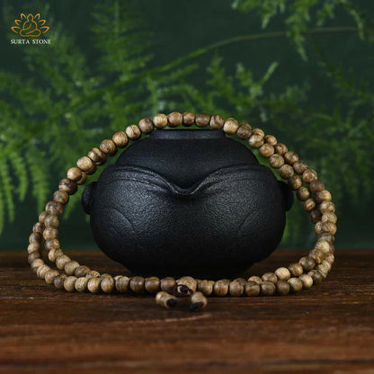 Buddha stone 108 mala beads will be an agarwood bracelet to ward off evil spirits