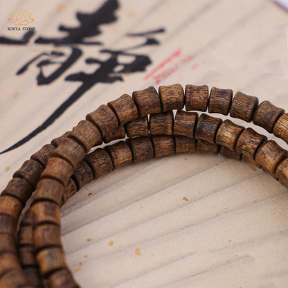 Bamboo Oudh Bracelet 108 pcs– Vietnamese High-Class Agarwood-SC003