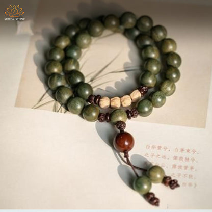 Double Rosary Bracelet 6mm– Green Sandalwood-SC045