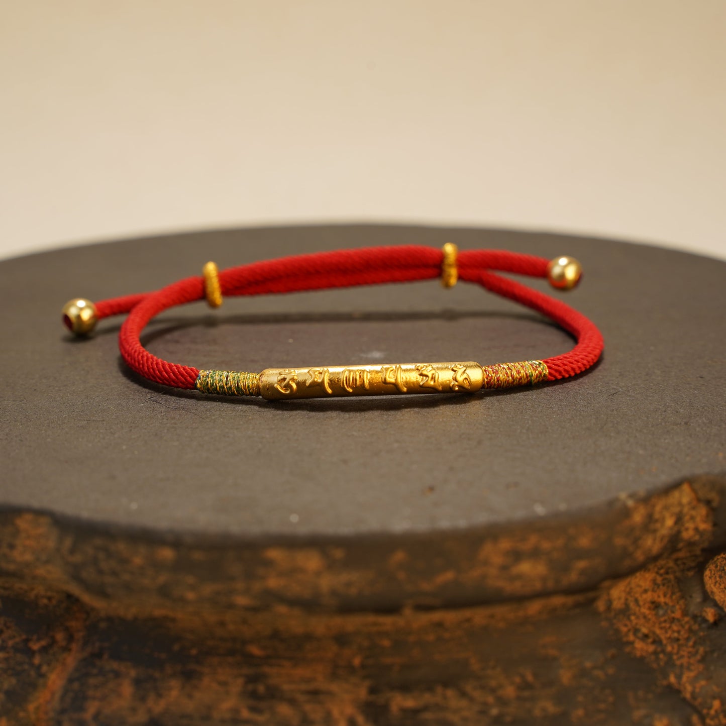 Buddha Stones Tibetan Buddhist Handmade Mani Mantra Lucky Red String Bracelet