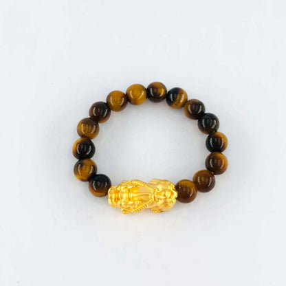 Arthesdam Jewellery 999 Gold Prosperity Pixiu Tiger Eye Bracelet