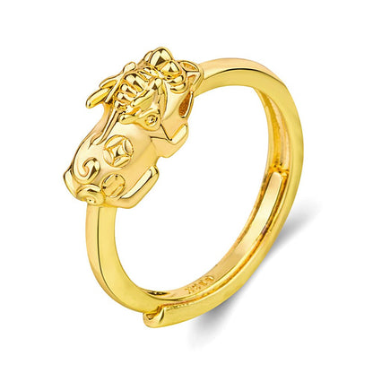 Adjustable Lucky Gold Piyao Ring