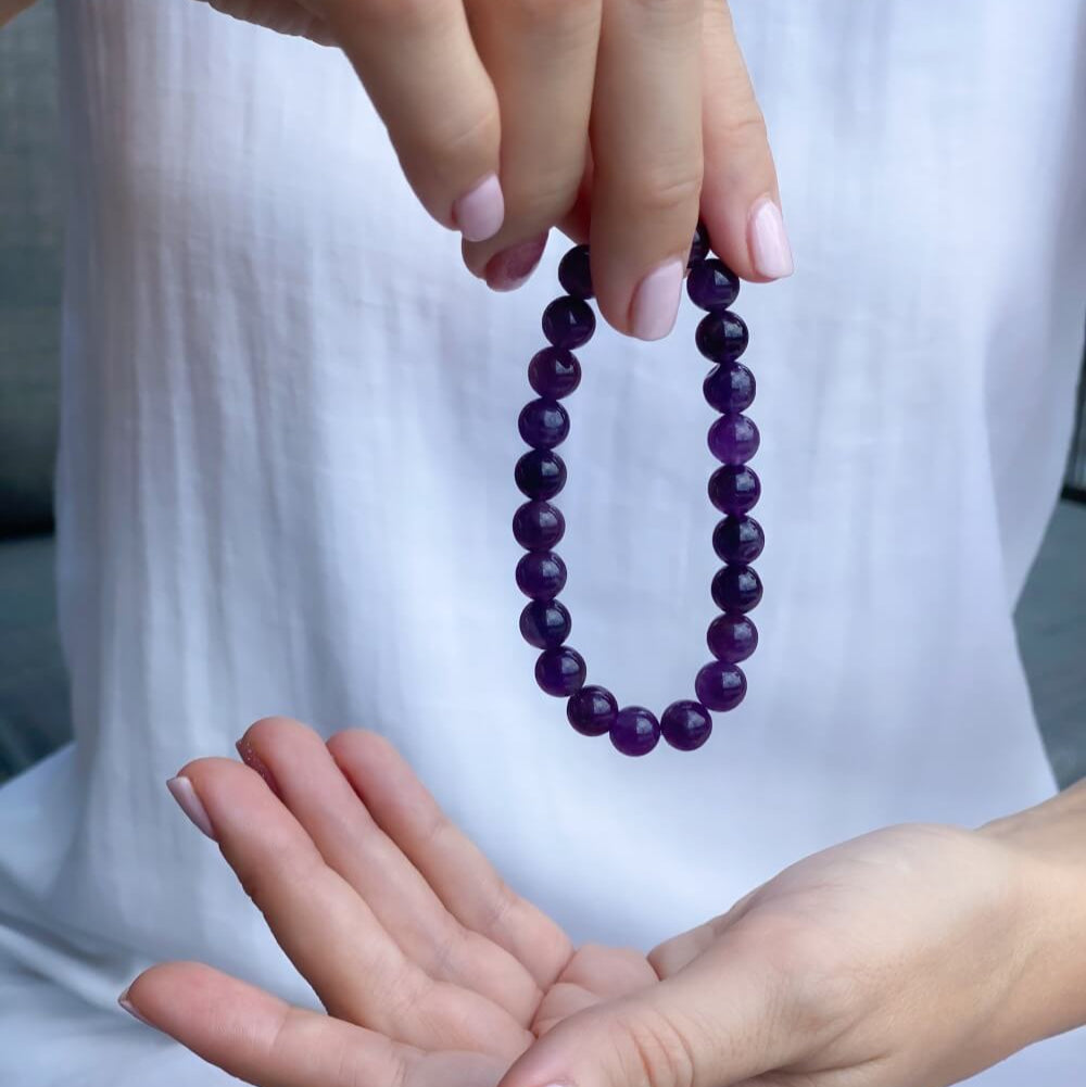 Amethyst Beaded Bracelet