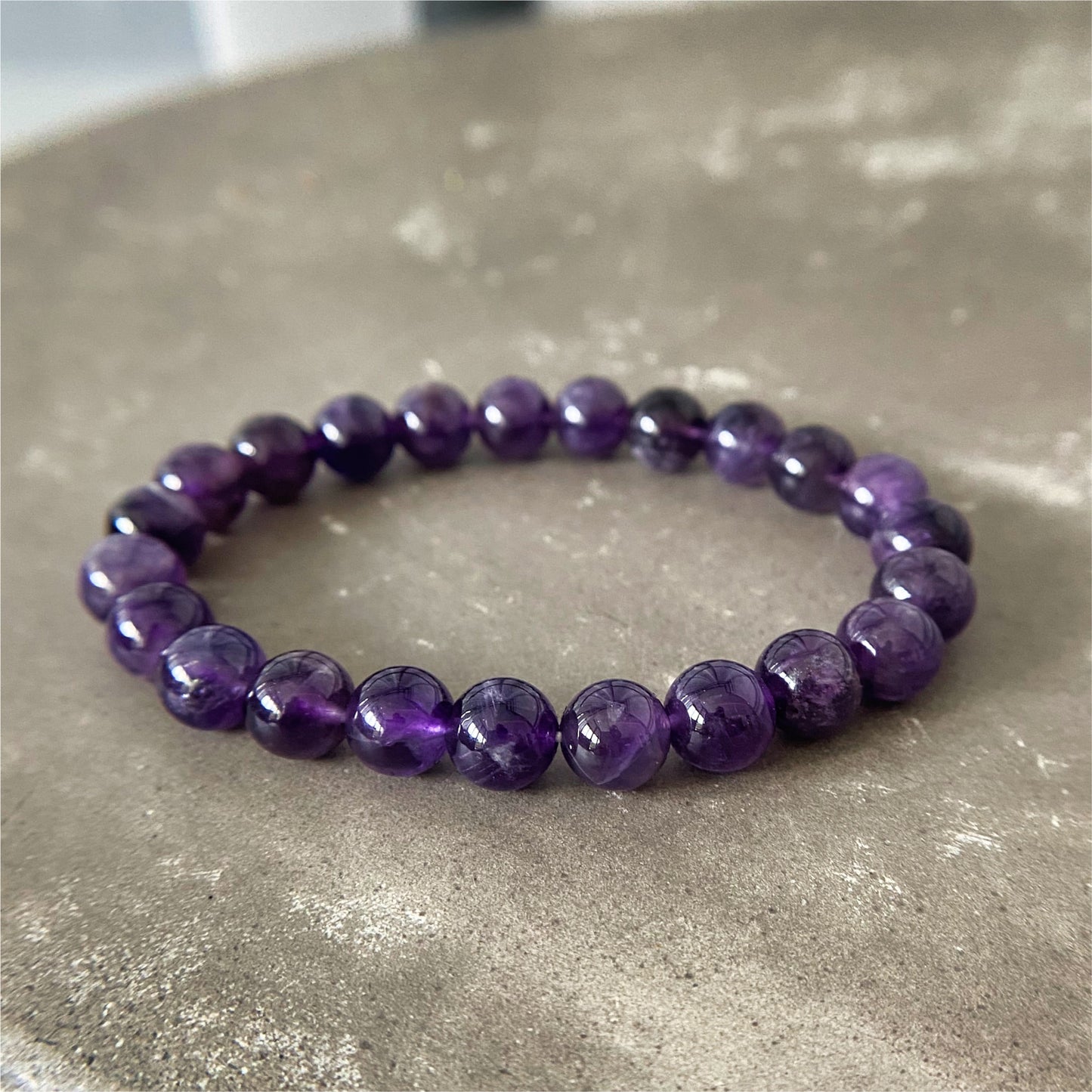 Amethyst Beaded Bracelet