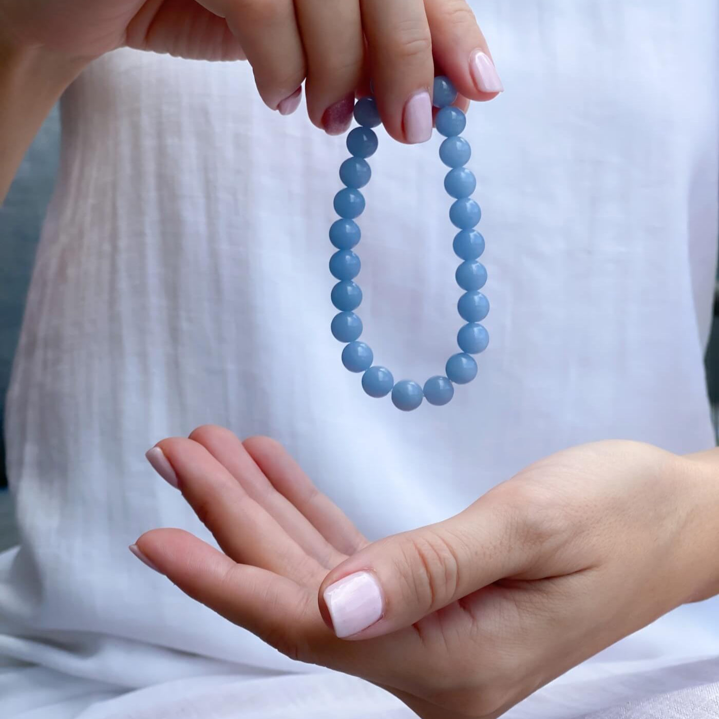 Angelite Bracelet for Peace & Serenity