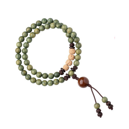 Double Rosary Bracelet 6mm– Green Sandalwood-SC045