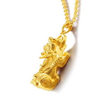 Gold Pixiu Necklace - Attracting Wealth